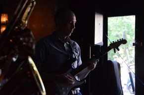 Playing the blues in Paris.